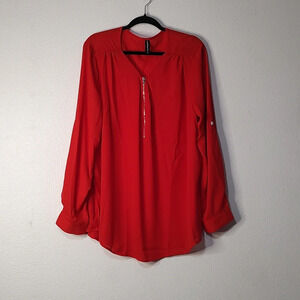 Red Long Sleeve Top Size 20